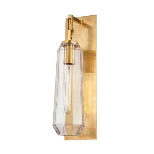 Vintage Brass One Light Wall Sconce from the Copenhagen Collection