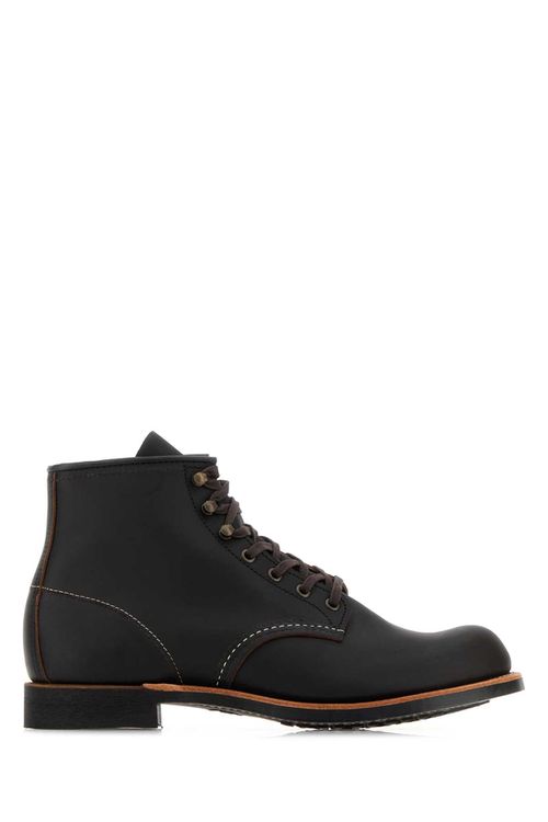 Black Leather Ankle Boots