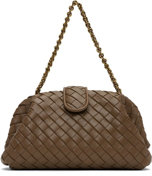 Bottega Veneta Khaki Lauren 1980 Medium Clutch Bag