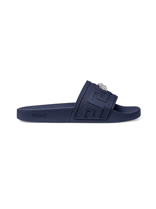 Men's Medusa Rubber Slide Sandals - Navy