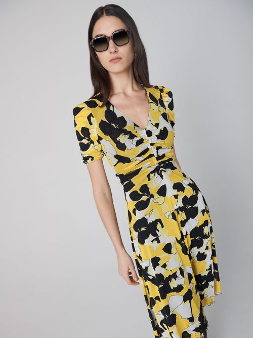 knee length dresses for ladies DVF Koren Reversible Mesh Dress – BLU'S