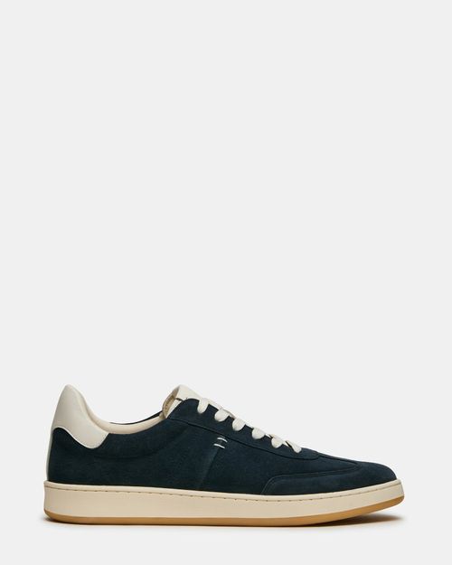 Steve Madden Men's Dylan Navy/white Lace-Up Sneakers - Navy White - - Leather