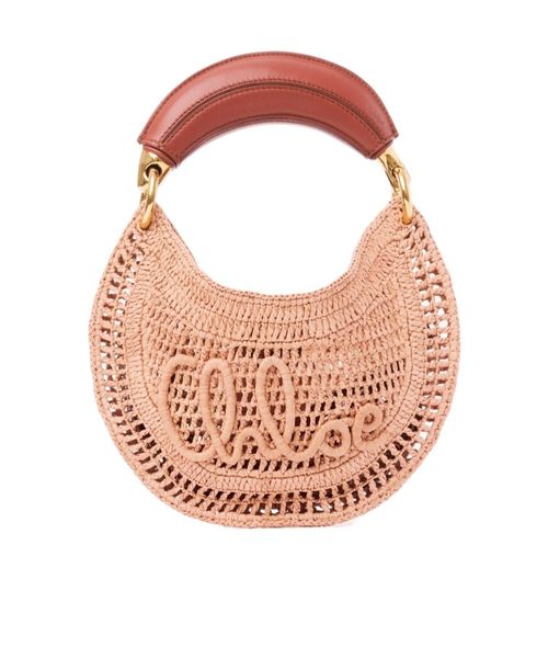 Woven design shoulder bag