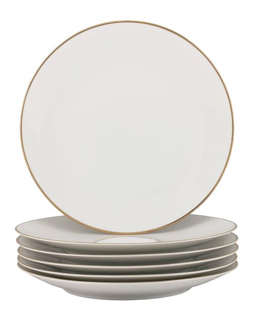 Set Of 6 Royal Coupe Gold Line Bread & Butter Plate