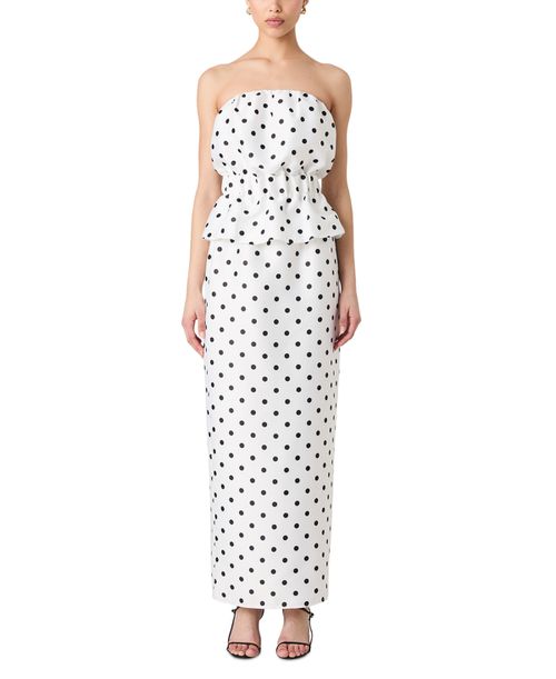 Women's Polka Dot Maxi Skirt - Summerer White/Polka Dot