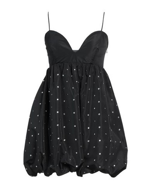 Pinko Woman Mini dress Black Size 0 Polyester, Glass, Brass
