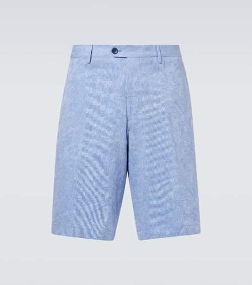 Paisley cotton Bermuda shorts