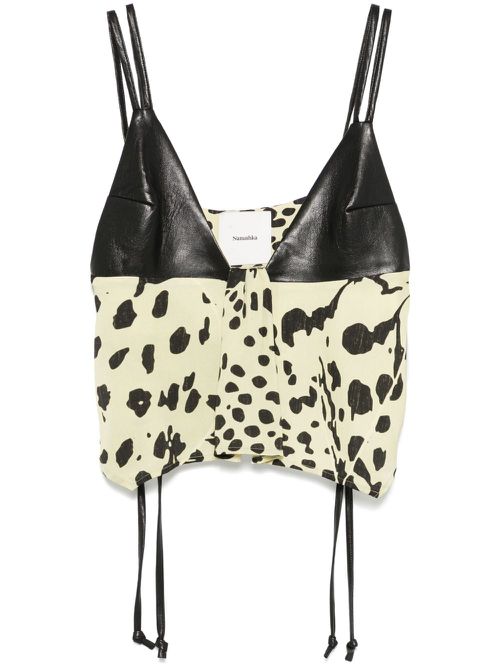 Nanushka animal-print top - Black