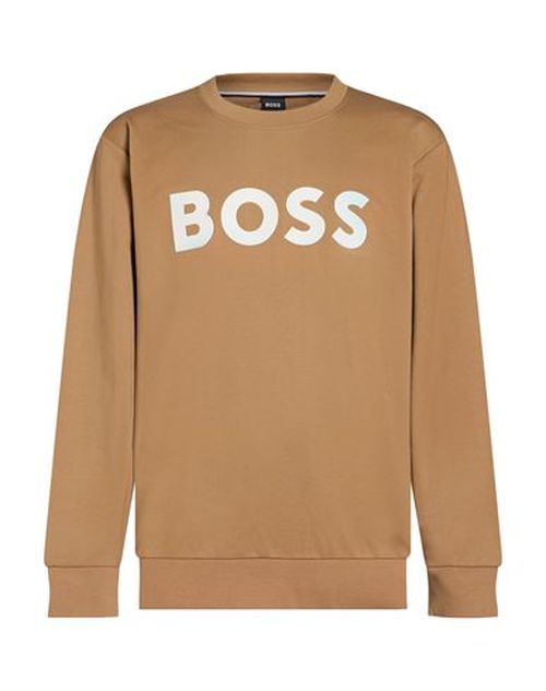 Man Sweatshirt Camel Size XL Cotton