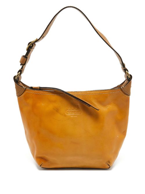Leather shoulder bag - Yellow