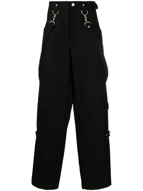 Detachable-leg wide-leg trousers - Black