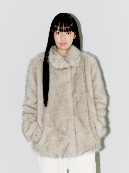 FLUFFY MIX FUR JACKET