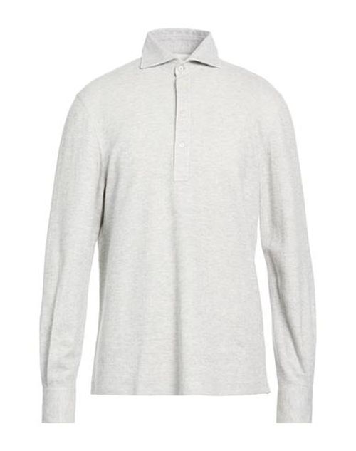 Man Polo shirt Light grey Size M Cotton, Linen