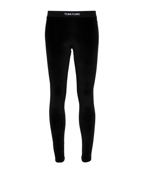 Logo-waist leggings