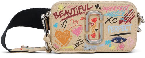 Beige 'The Punk Scribble Snapshot' Bag