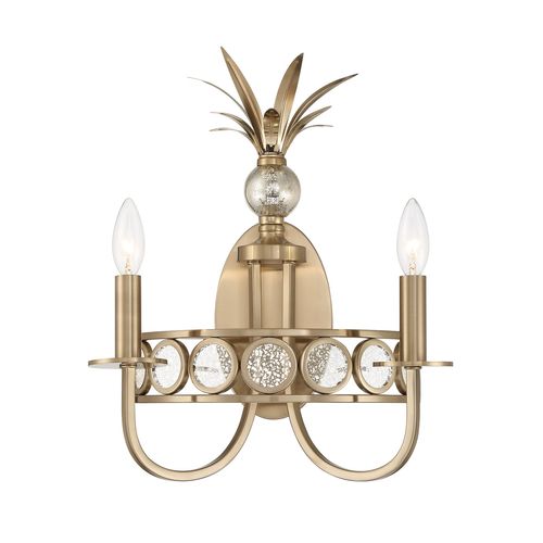 Hearst 2-Light Wall Sconce in Noble Bra