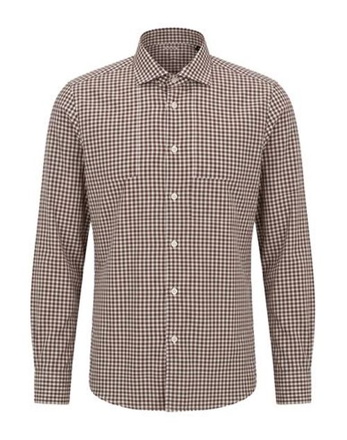 Man Shirt Brown Size 16 ½ Cotton