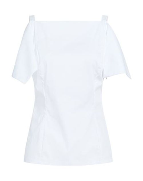 Woman Top White Size 10 Cotton, Polyamide, Elastane