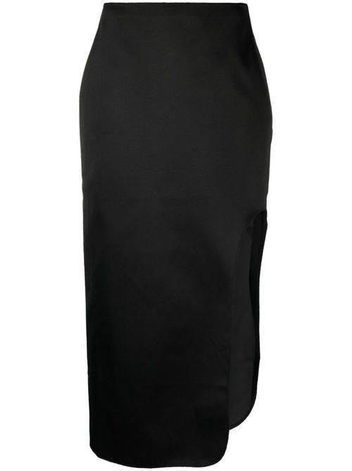 Wick side slit maxi skirt - Black