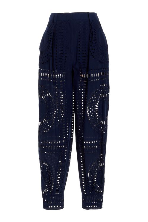 Embroidered Cotton Pants