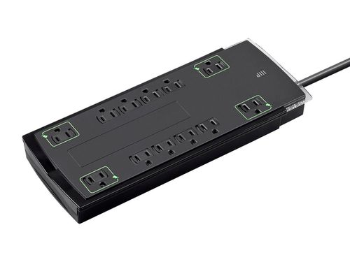 12 Outlet Slim Surge Protector 10ft Cord, 4230 Joules, Clamping Voltage 330V