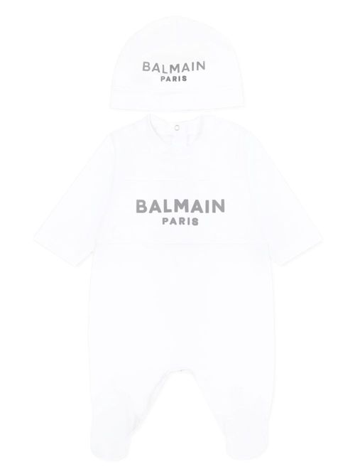 Logo-print babygrow set - White