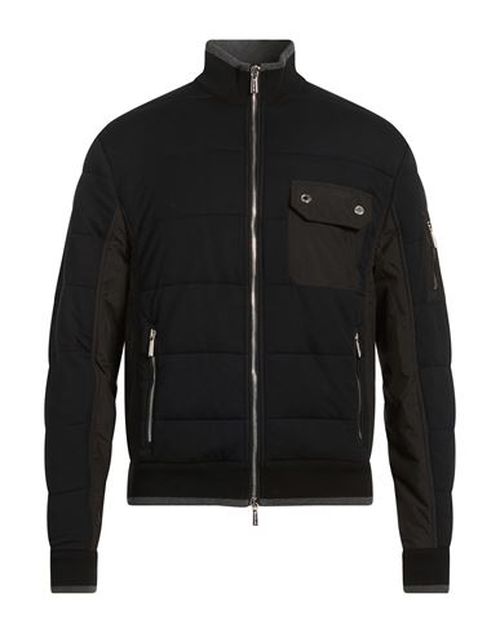 Man Jacket Black Size 38 Polyester, Elastane