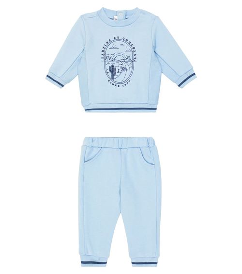 Tartine et Chocolat Baby cotton sweatshirt and sweatpants set