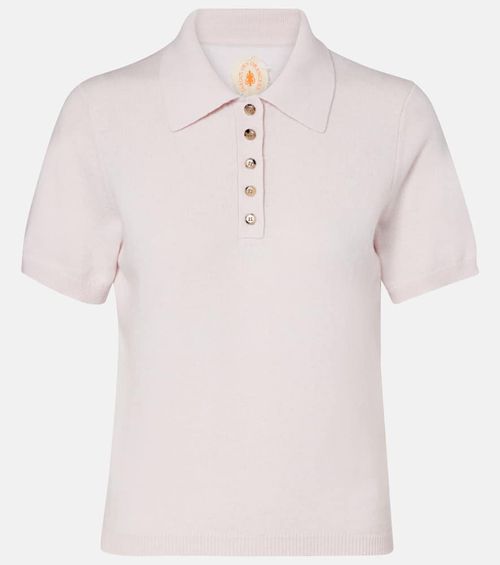 Cotton and cashmere polo shirt