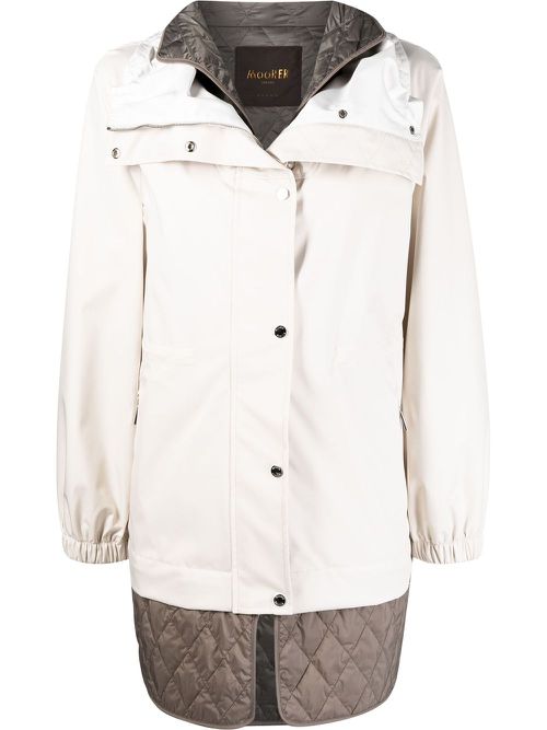 Romea-ADB layered parka coat - White