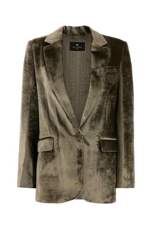 Velvet Blazer — Green