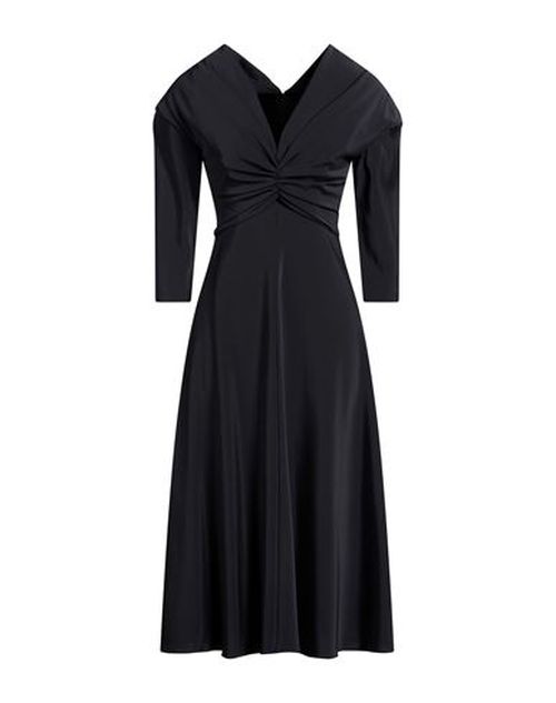 Woman Midi dress Black Size 8 Silk, Elastane