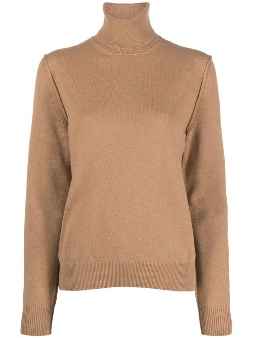 Roll-neck cashmere jumper - Neutrals