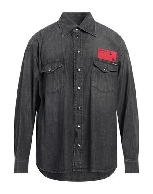 Man Denim shirt Black