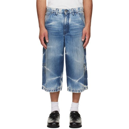 Blue Grayson Cripsy Denim Palm Devils Painter Shorts