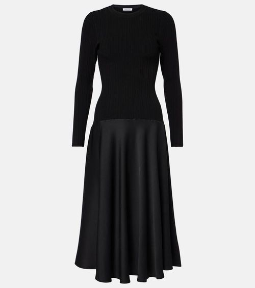 Vaughn satin-trimmed midi dress