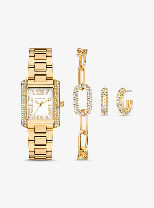Petite Emery Gold-Tone Watch and Jewelry Gift Set