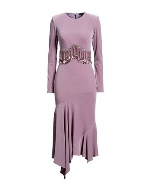 Woman Maxi dress Mauve Size 4 Polyester, Elastane