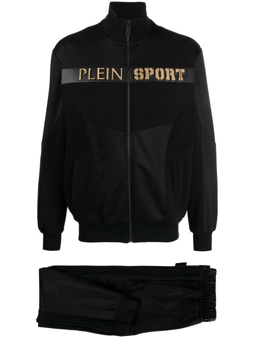 Logo plaque tracksuit set - Black