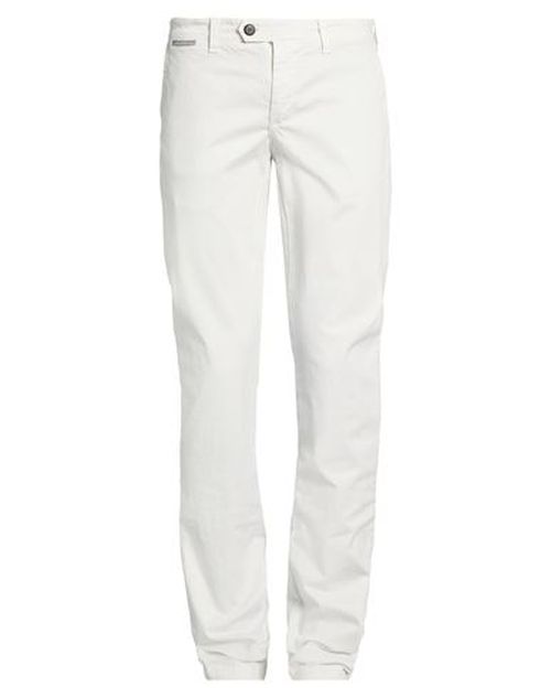 Man Pants White Size 30 Cotton, Elastane