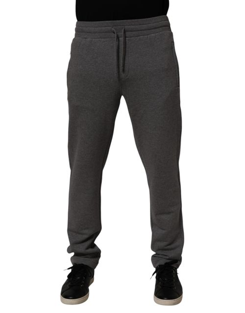 Cotton Tapered Joggers — Gray