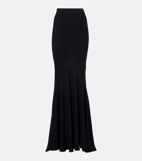 Crêpe maxi skirt