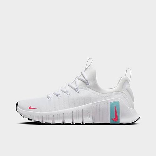 Women's Free Metcon 6 Training Shoes in White/Hot Punch/Denim Turquoise