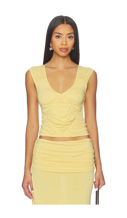 With Jean Lila Top in Yellow. XXS also in L, M
