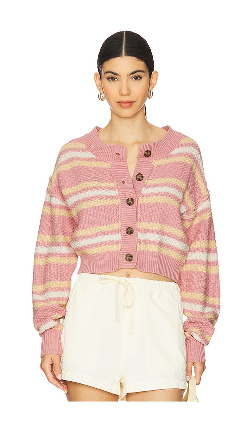 Free People Lila Stripe Cardi in Pink. -  XS also in L, M