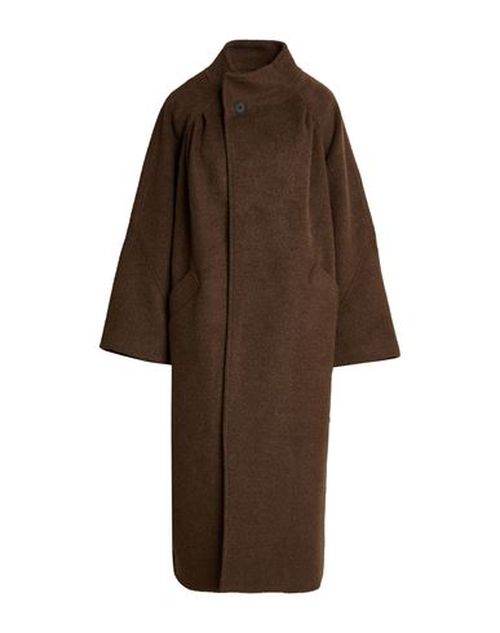 Woman Coat Brown Size M Polyester, Wool