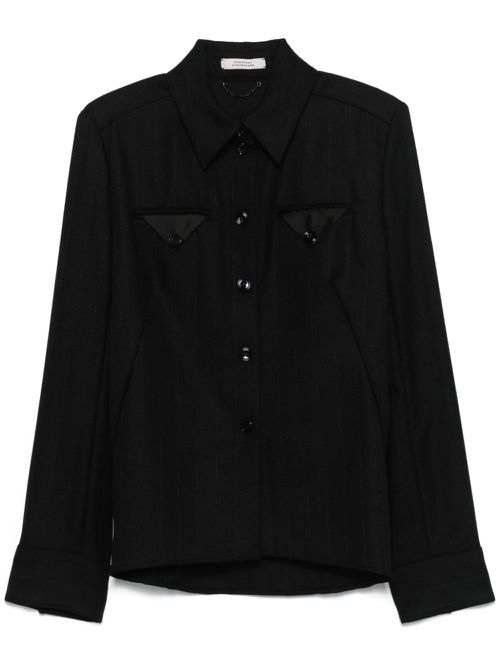 Pinstripe pattern jacket - Black