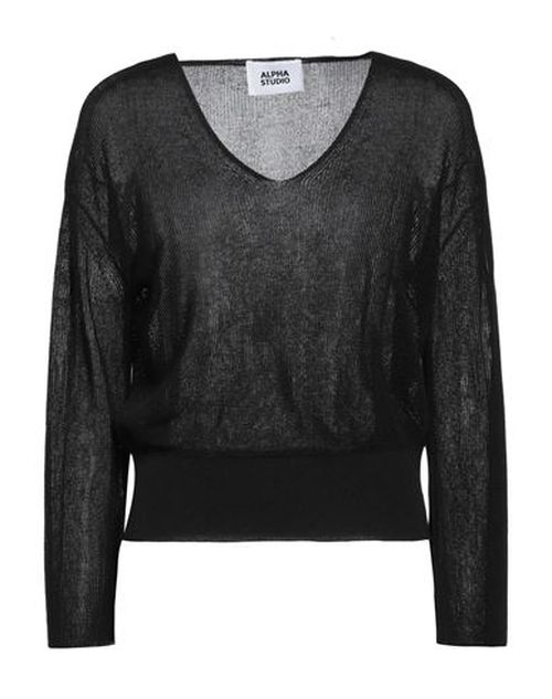 Alpha Studio Woman Sweater Black Size 4 Viscose, Polyester