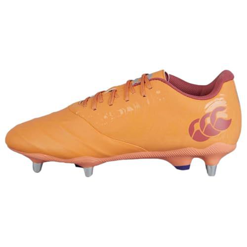 Canterbury Men's Phoenix Genesis Team Soft Ground Rugby Boot Adults Orange Crush Amber Yellow Mars Dust