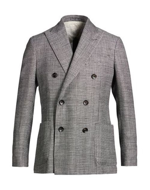 Man Blazer Black Size 40 Wool, Silk, Linen